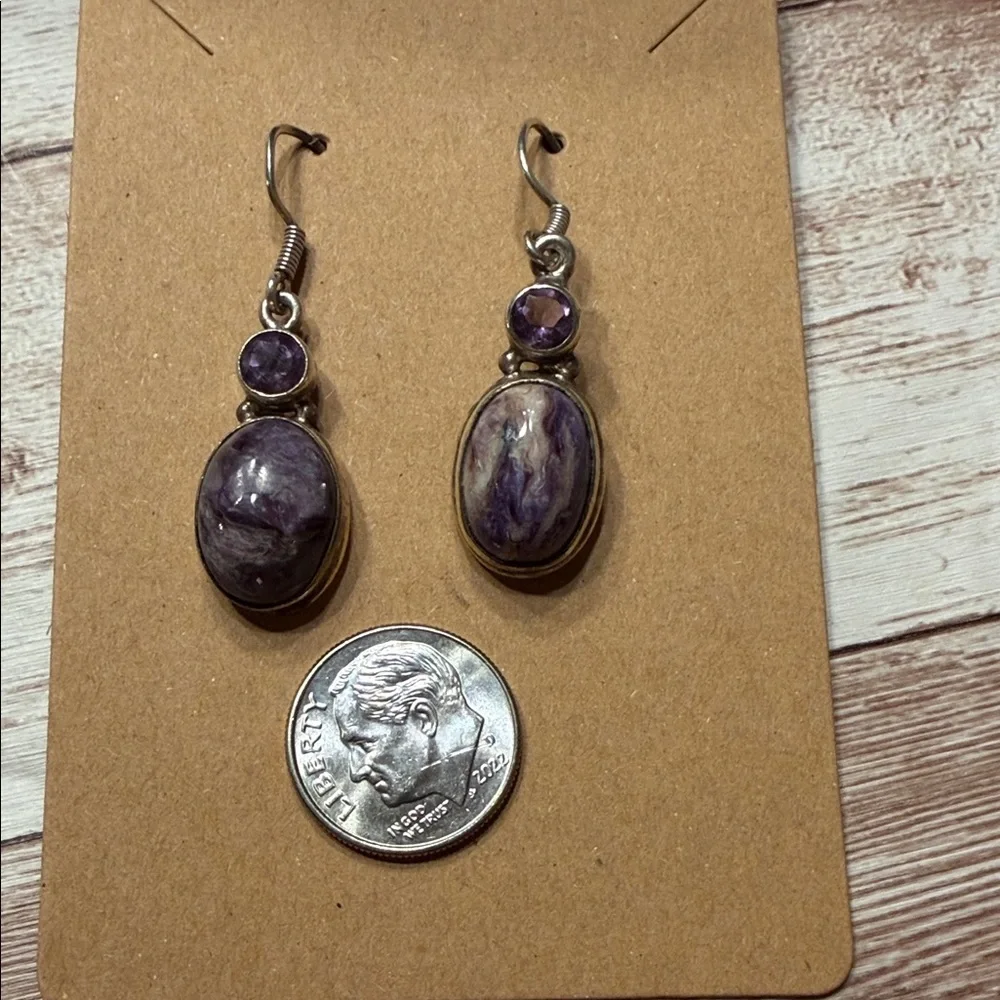 Elegant Purple Stone Jewelry Set